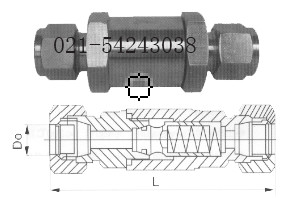 H91X-320型卡套式止回阀